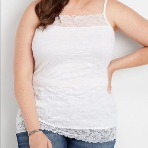 Maurices Solid Lace Crinkle Cami